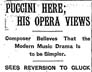 1910 New York Times Article about Puccini's Visit to the Premiere of La Fanciulla Del West