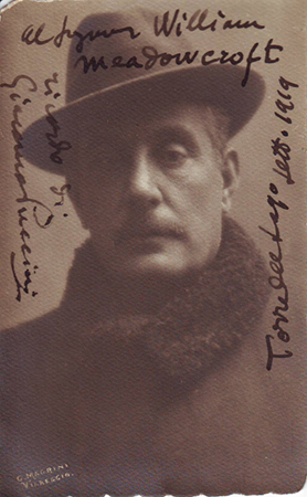 Photo that Puccini autographed to William H. Meadowcroft, a colleague of Thomas Edison, whom he met in New York in 1907.